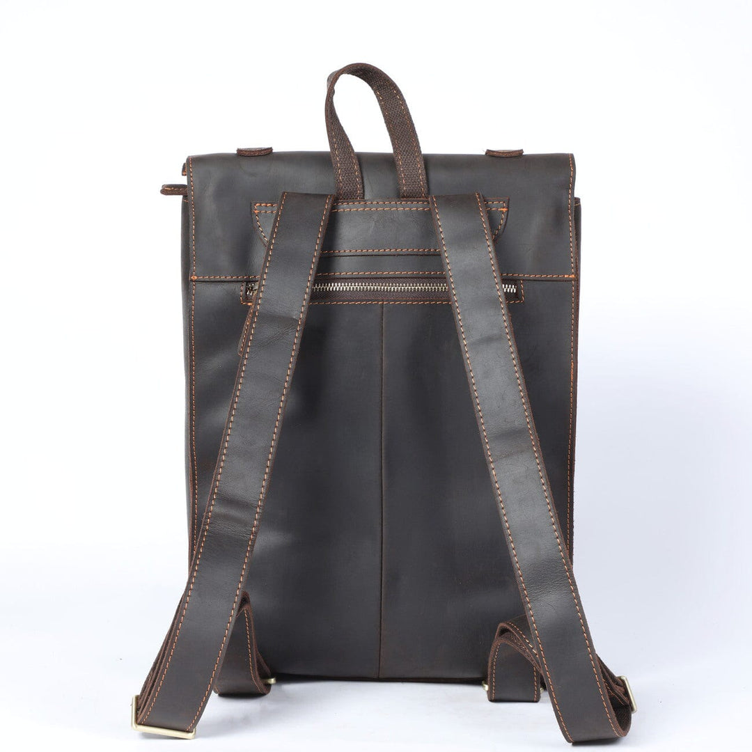 Alder | Vintage Leather Backpack with Flap