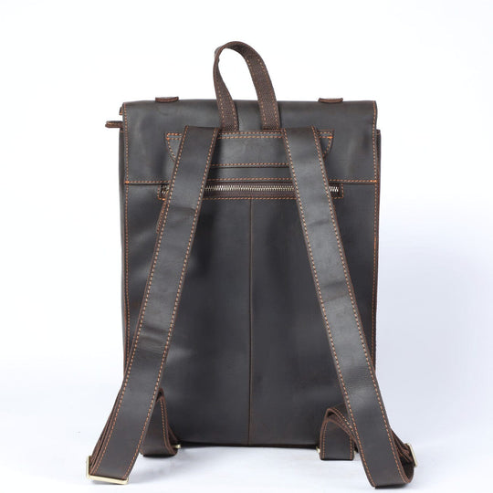 Alder | Vintage Leather Backpack with Flap