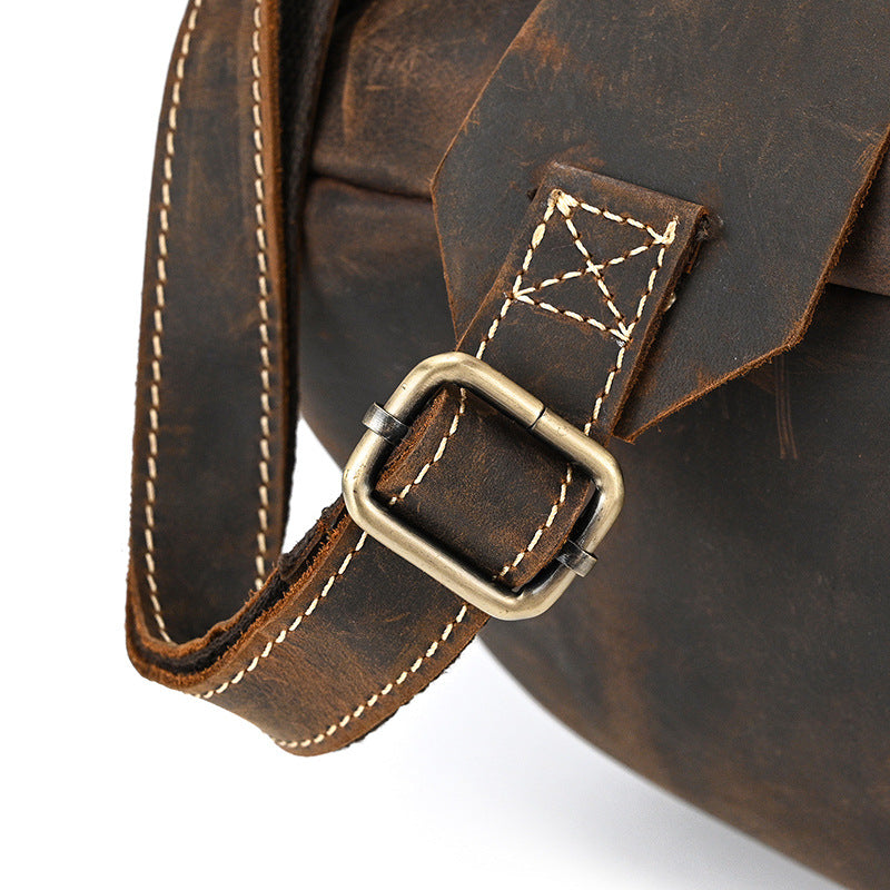 Mira | Vintage Leather Backpack with Drawstring Closure