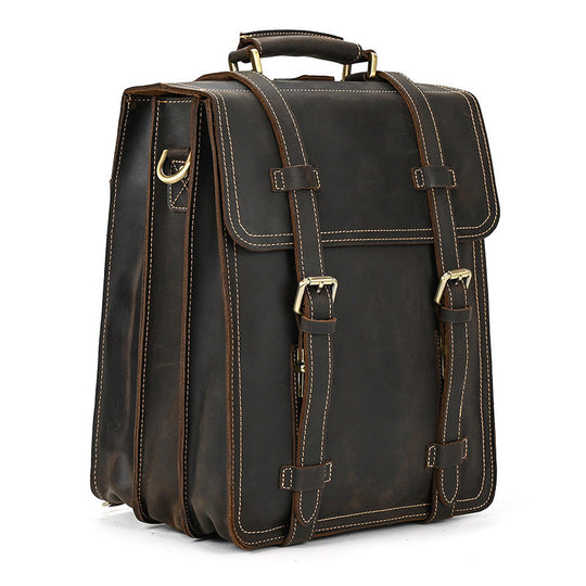 Eris | Vintage Leather Backpack with Removable Straps