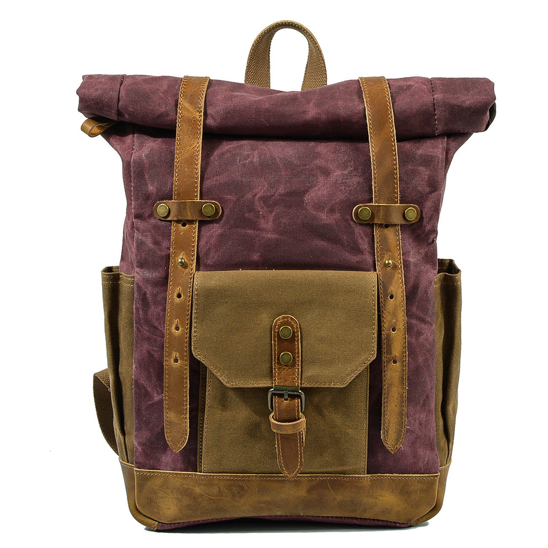 Svala | Vintage Waxed Canvas Rolltop Backpack
