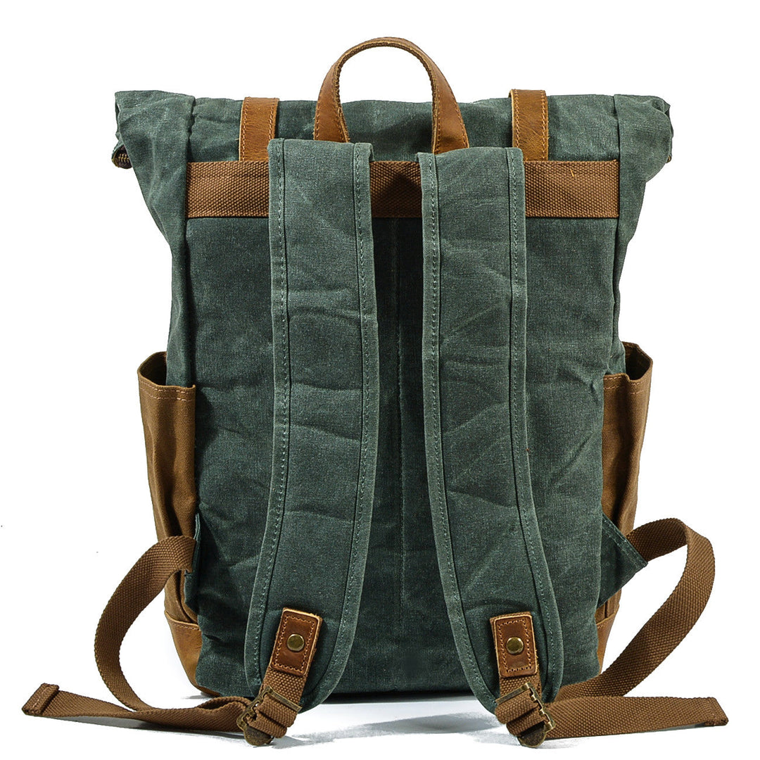 Svala | Vintage Waxed Canvas Rolltop Backpack