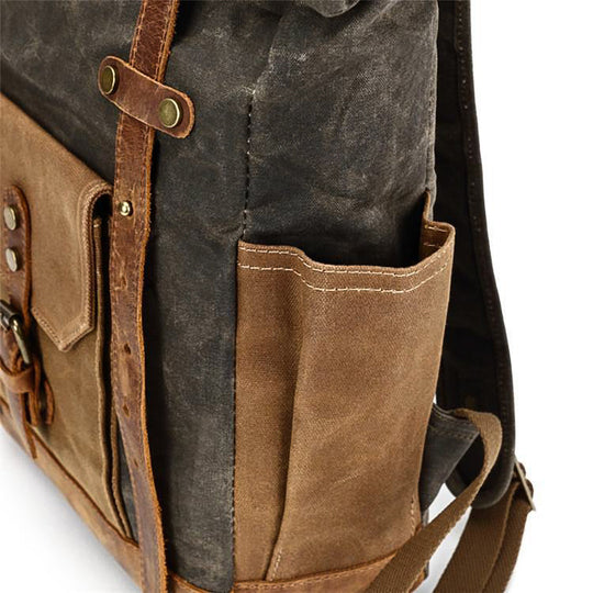 Svala | Vintage Waxed Canvas Rolltop Backpack