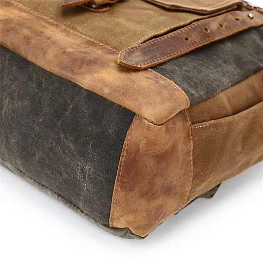 Svala | Vintage Waxed Canvas Rolltop Backpack