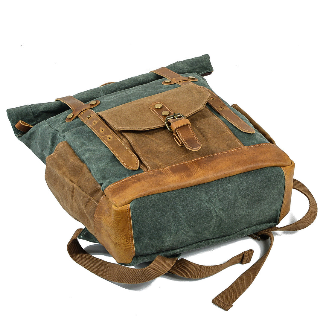 Svala | Vintage Waxed Canvas Rolltop Backpack