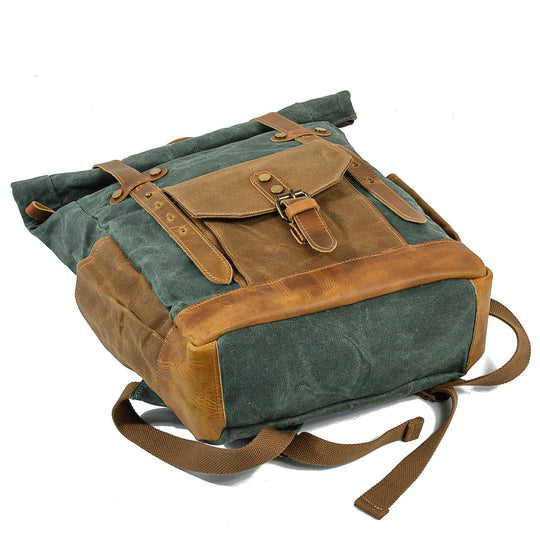 Svala | Vintage Waxed Canvas Rolltop Backpack