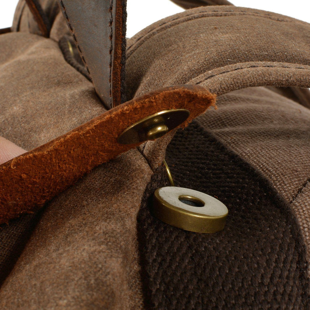 Lennox | Sturdy Canvas and Leather Rolltop Backpack