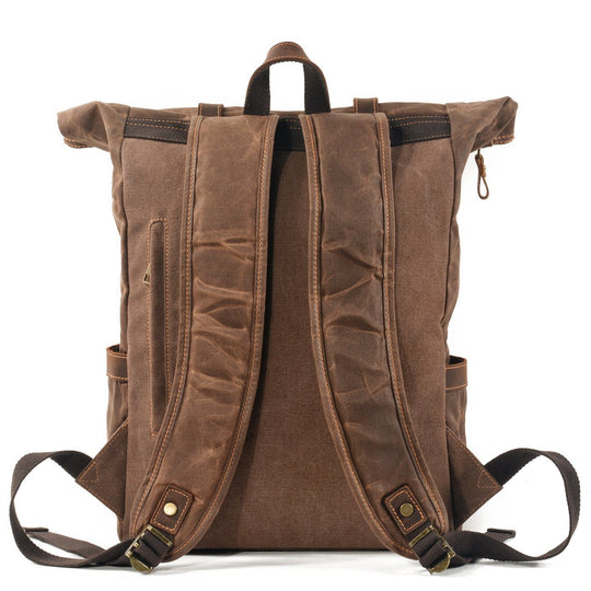Elric | Vintage Waxed Canvas and Leather Backpack