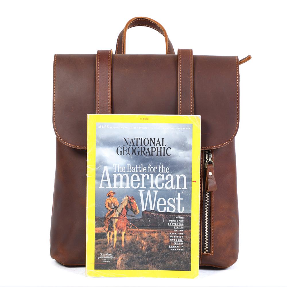 Mavi | Compact Leather Backpack