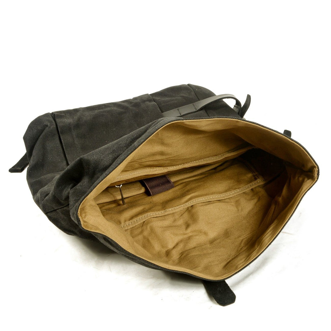 Vetra | Minimalist Waxed Canvas Rolltop Backpack
