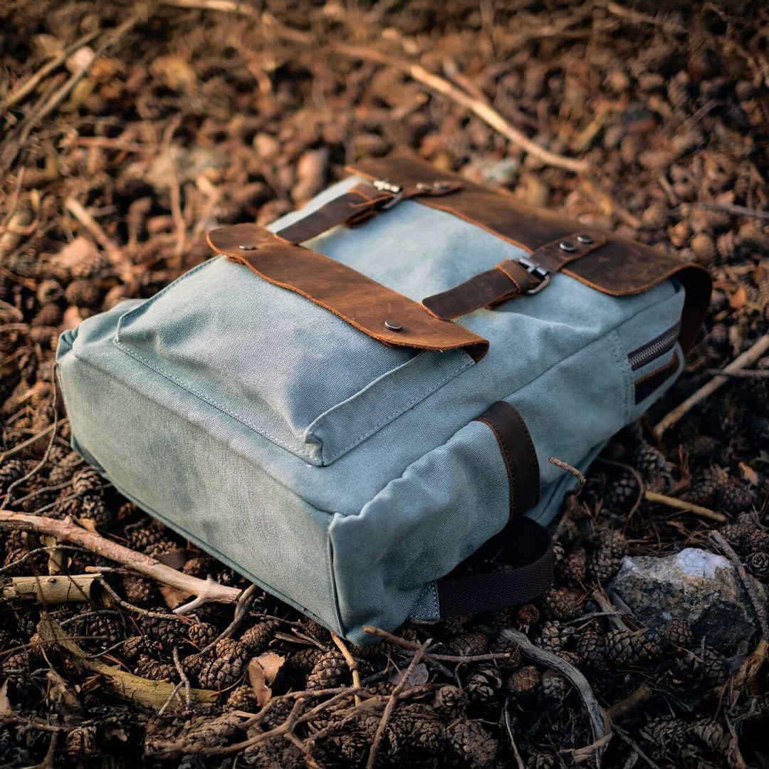 Asher | Vintage Canvas Leather Backpack