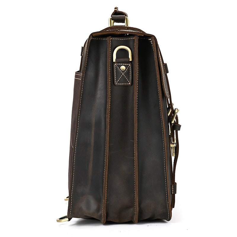 Eris | Vintage Leather Backpack with Removable Straps