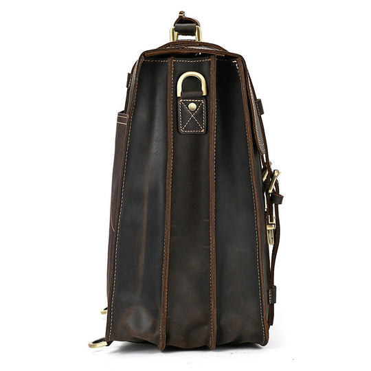 Eris | Vintage Leather Backpack with Removable Straps