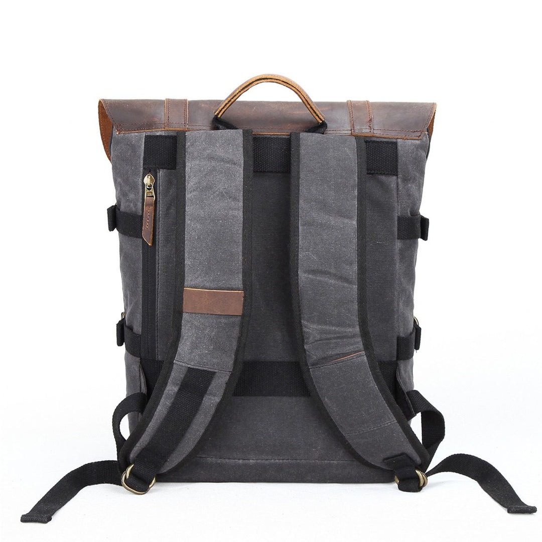 Caelen | Vintage Waxed Canvas and Leather Camera Backpack