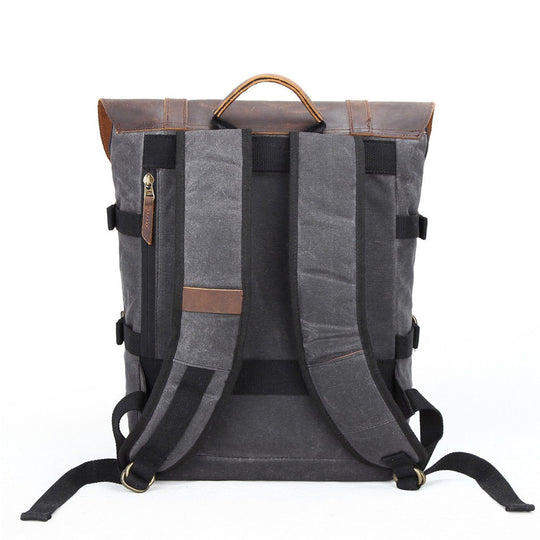 Caelen | Vintage Waxed Canvas and Leather Camera Backpack