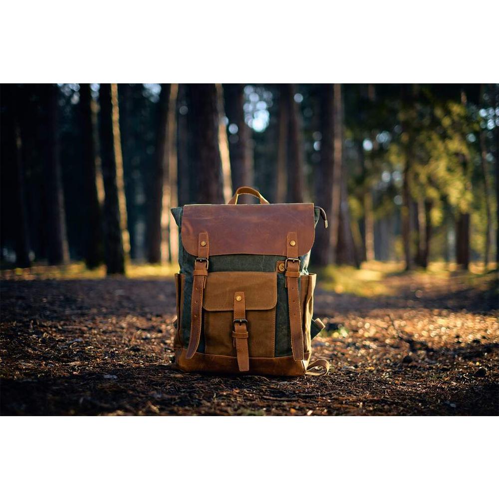 Maven | Vintage Canvas Leather Backpack
