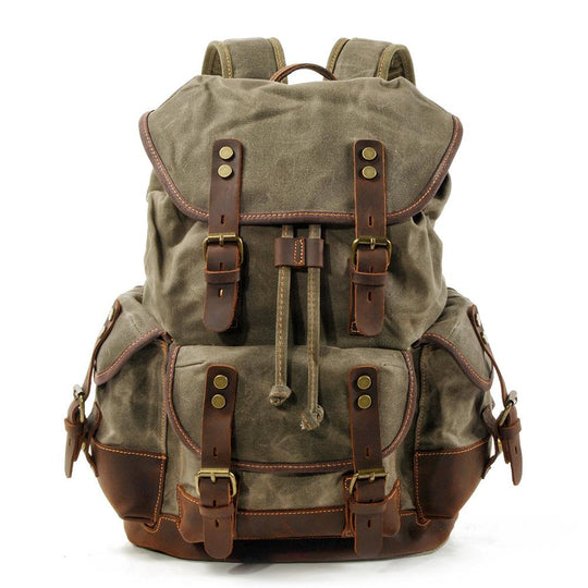 Atlas | Vintage Canvas Leather Hiking Backpack