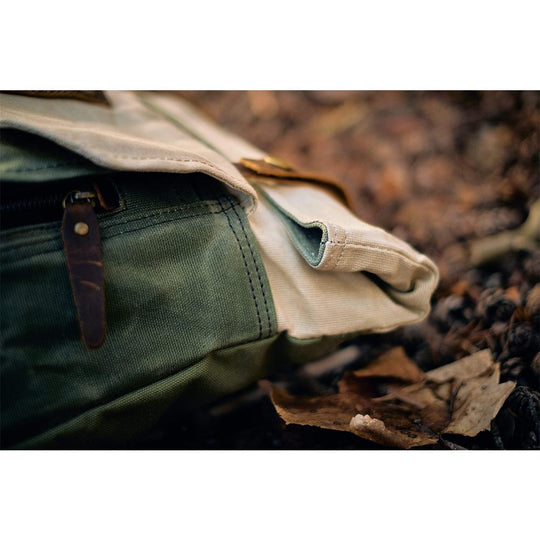 Arvik | Vintage Waxed Canvas Rolltop Backpack
