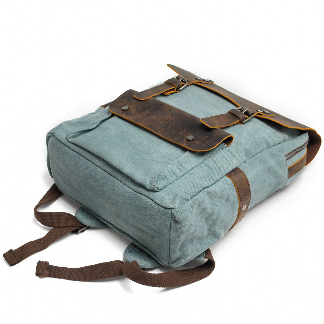 Asher | Vintage Canvas Leather Backpack