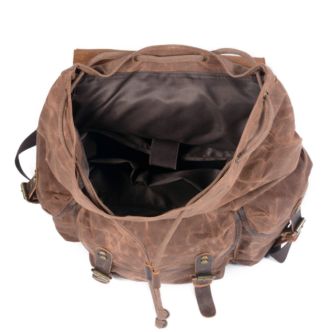 Ravn | Vintage Backpack Made of Waxed Canvas and Leather