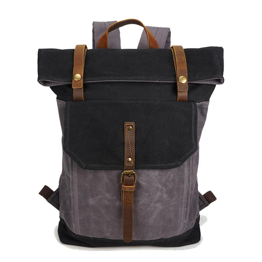 Arvik | Vintage Waxed Canvas Rolltop Backpack