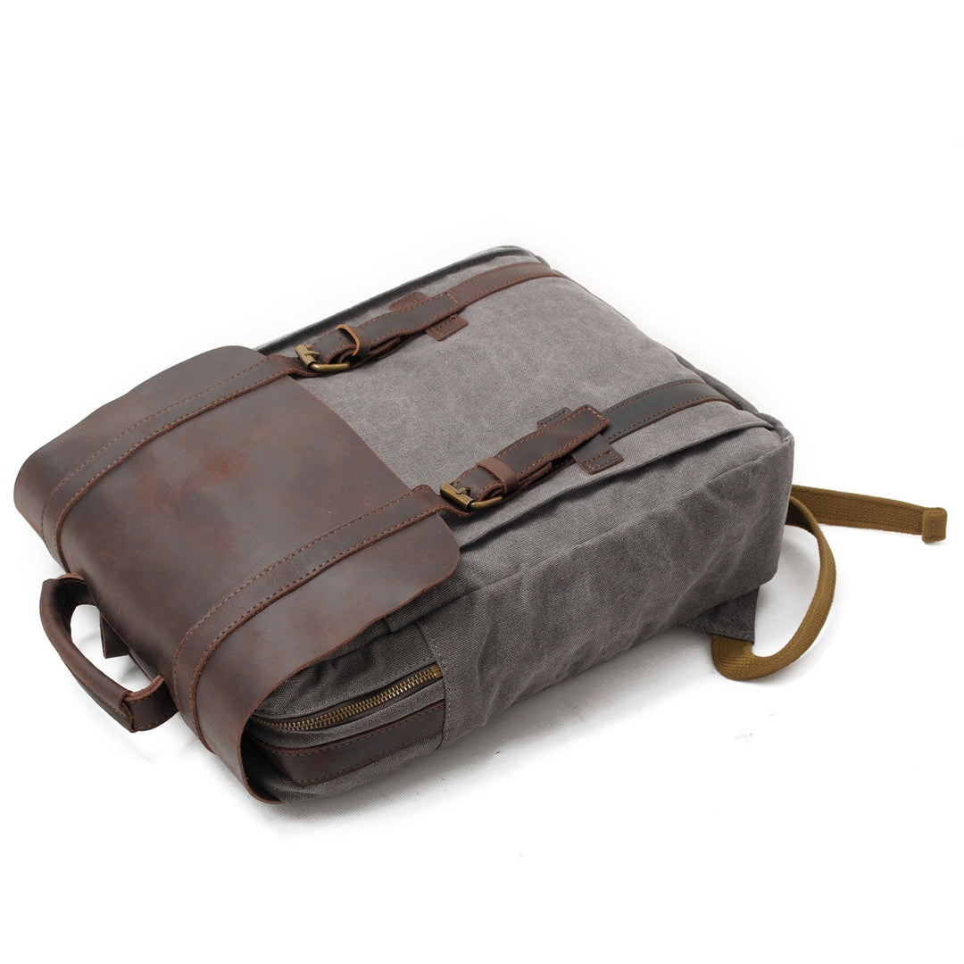 Fenric | Vintage Canvas and Leather Backpack