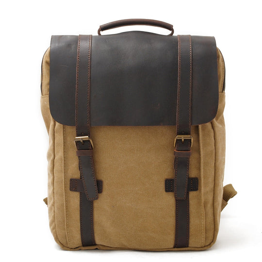 Fenric | Vintage Canvas and Leather Backpack