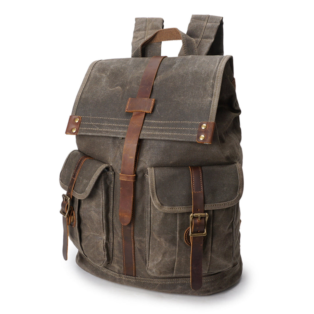 Edric | Vintage Canvas and Leather Backpack