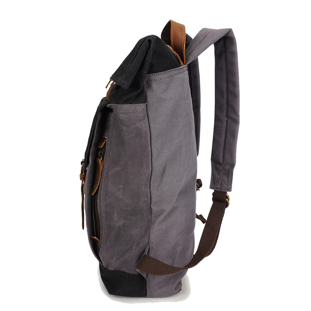 Arvik | Vintage Waxed Canvas Rolltop Backpack