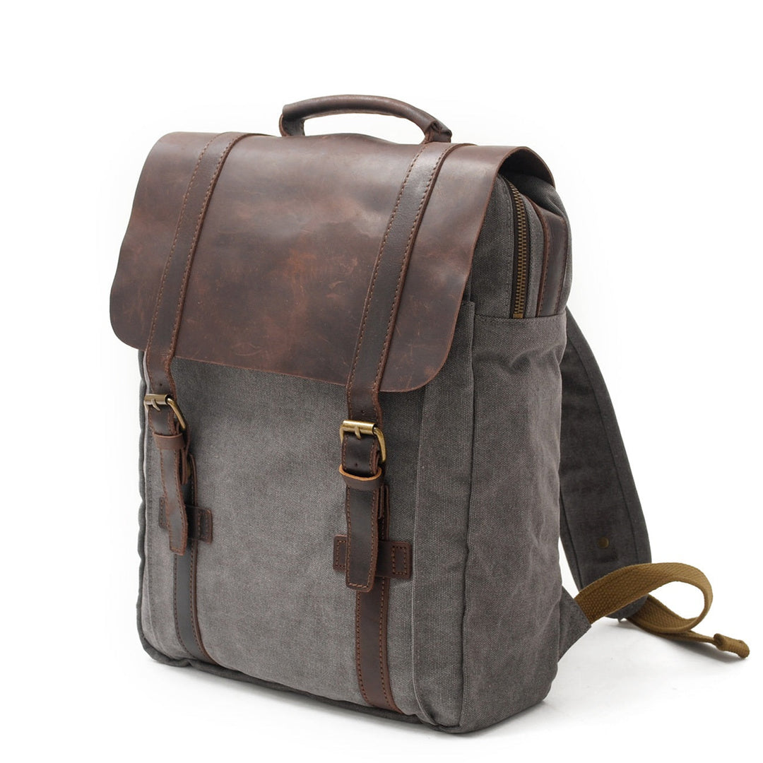 Fenric | Vintage Canvas and Leather Backpack