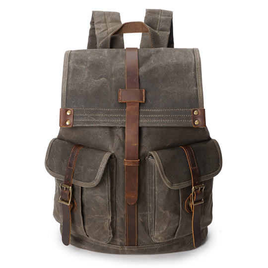 Edric | Vintage Canvas and Leather Backpack