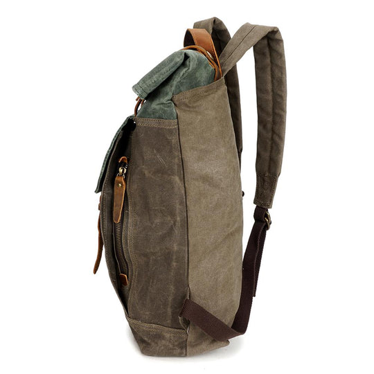 Arvik | Vintage Waxed Canvas Rolltop Backpack