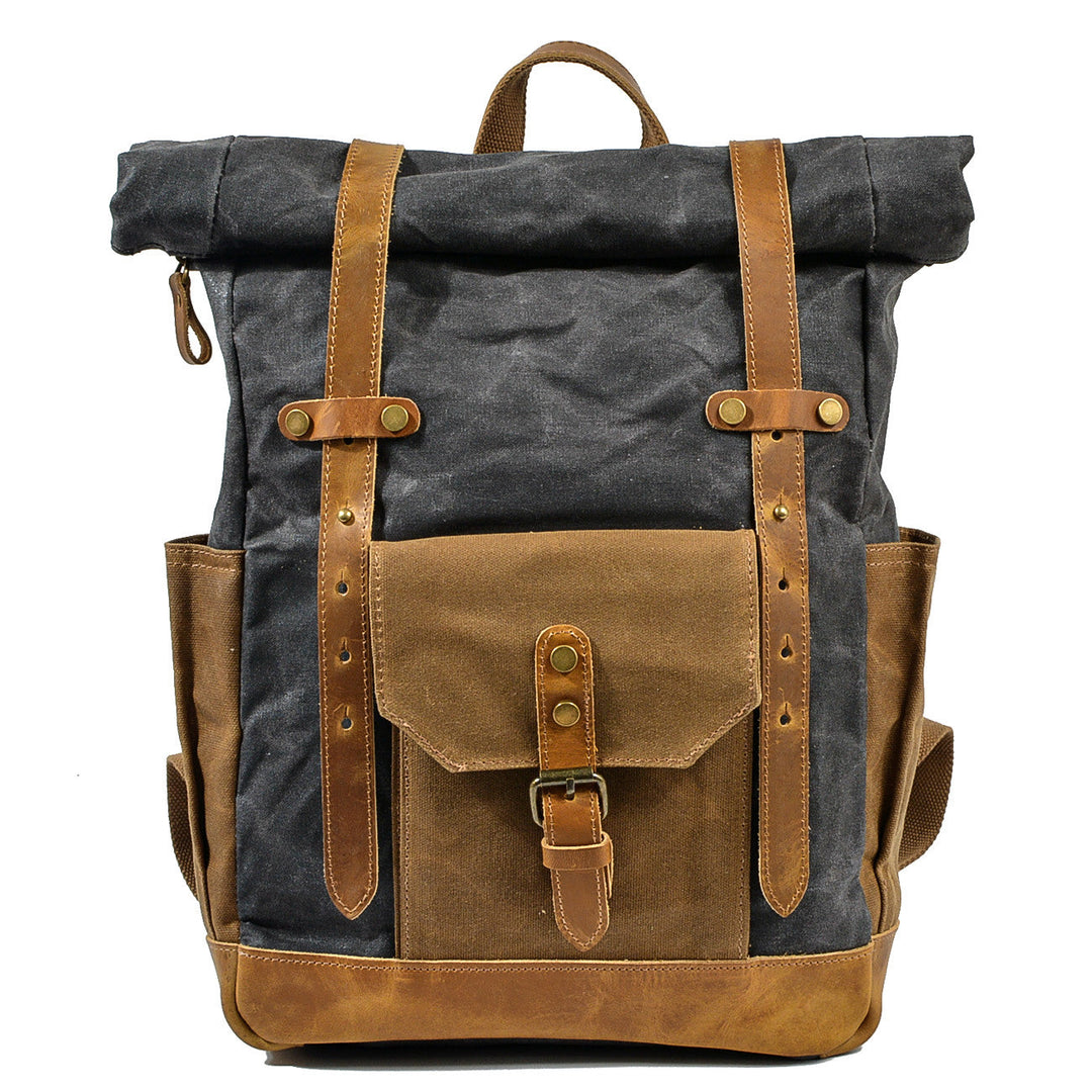 Svala | Vintage Waxed Canvas Rolltop Backpack