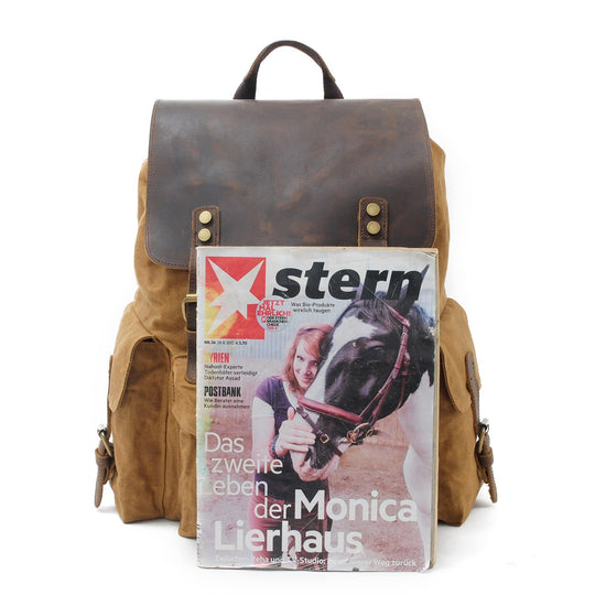 Arven | Vintage Waxed Canvas and Leather Hiking Backpack