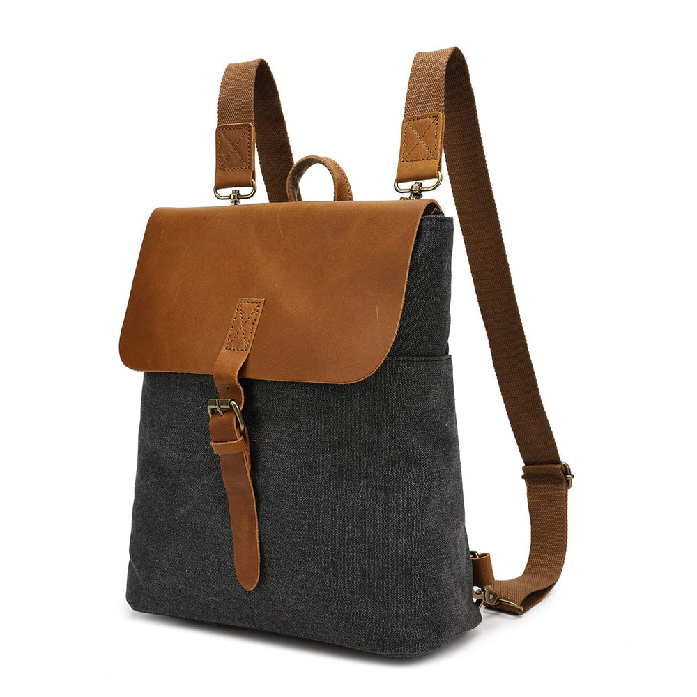 Sorelia | Minimalist Vintage Canvas and Leather Backpack