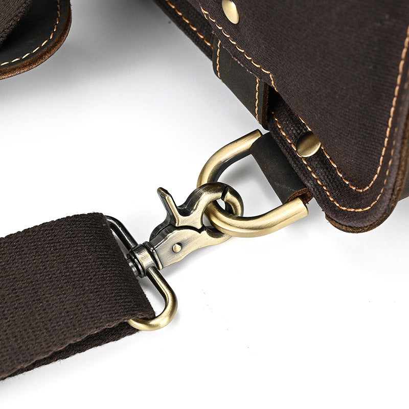 Eris | Vintage Leather Backpack with Removable Straps