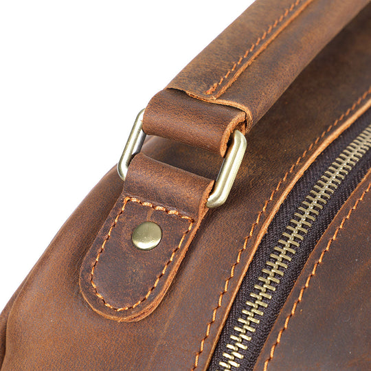 Navi | Vintage Leather Backpack with Zipper