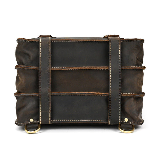 Eris | Vintage Leather Backpack with Removable Straps