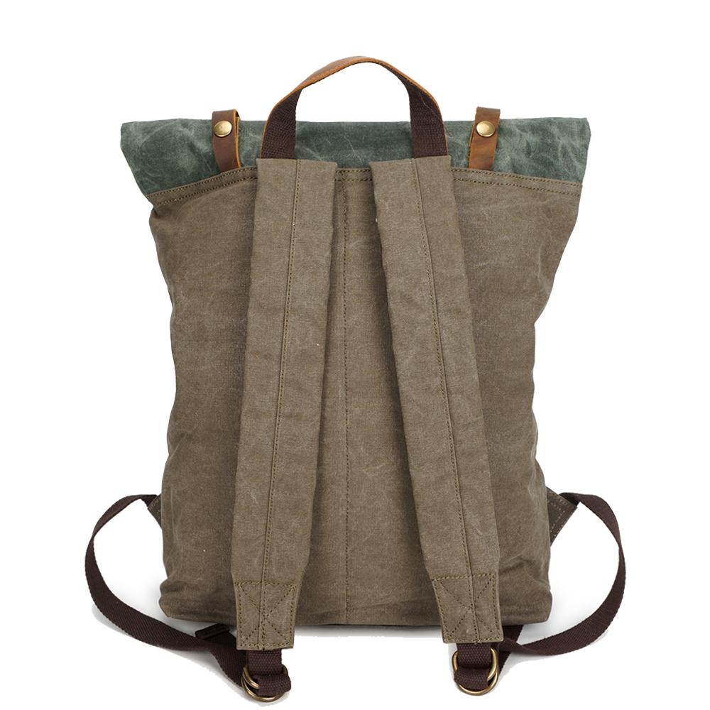Arvik | Vintage Waxed Canvas Rolltop Backpack